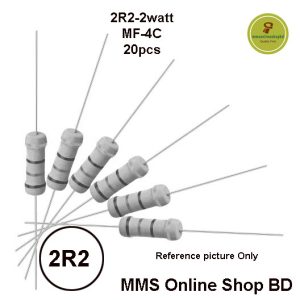 Magic 2r2 20Pcs 2R2 Metal Film Resistor 2Watt ±5% Tolerance Fixed Resistors – MMS ...